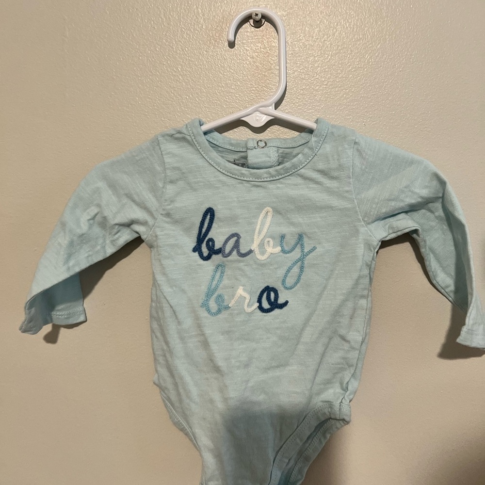 Mud Pie Light Blue 'Baby Bro' Bodysuit